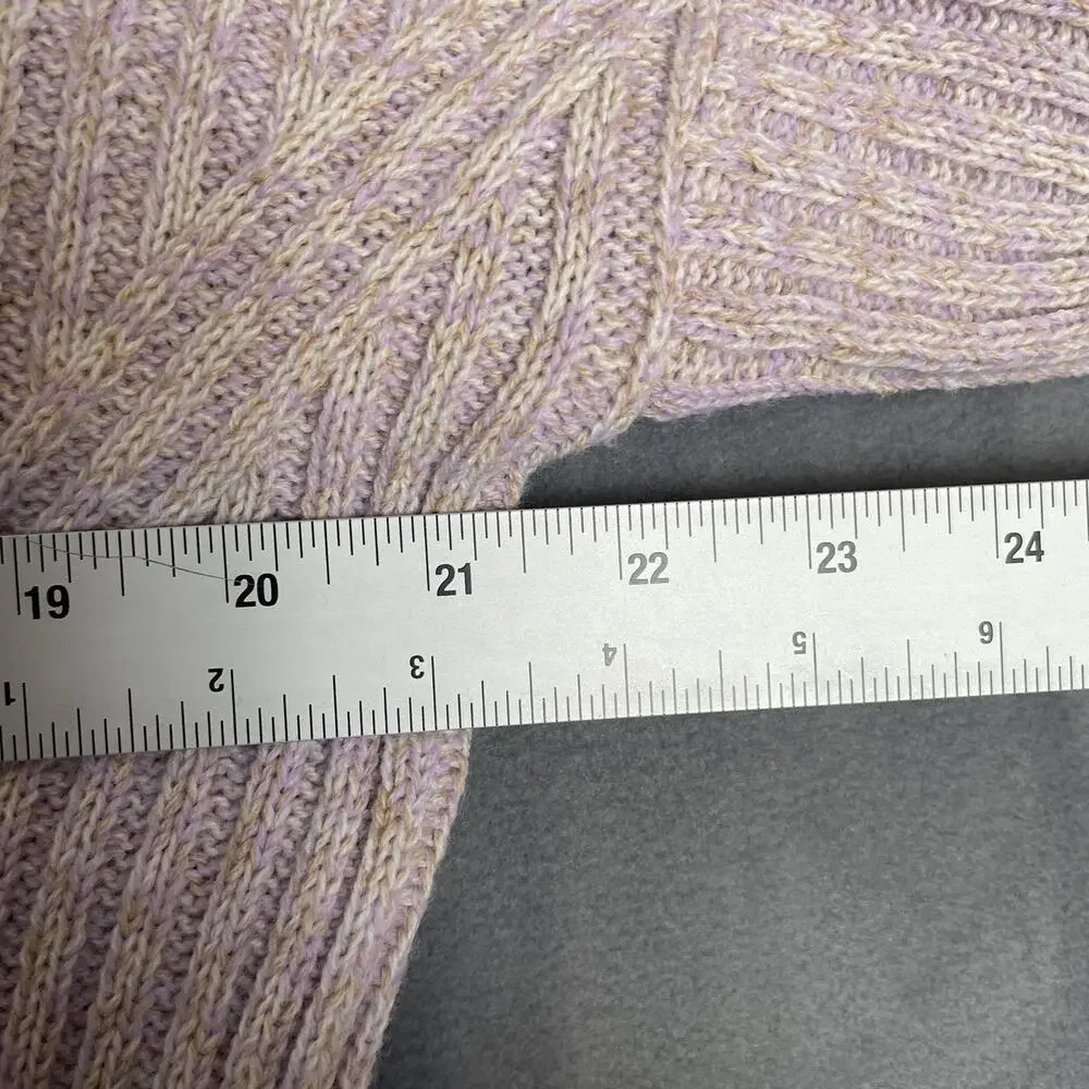 Urban Outfitters Sweater Womens Medium Purple Cropped Ribbed Knit Pullover Soft